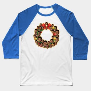 Will Smith Fresh Prince Multiface Christmas Wreath Baseball T-Shirt